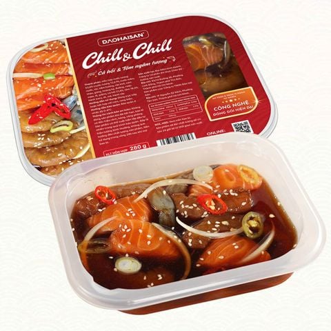 Cá Hồi & Tôm Ngâm Tương Chill & Chill